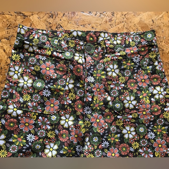 Handmade Pants - Retro wide leg floral pants